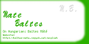 mate baltes business card
